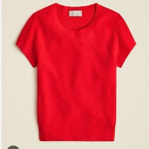 J. Crew Cashmere Relaxed T-Shirt in Red - NWOT